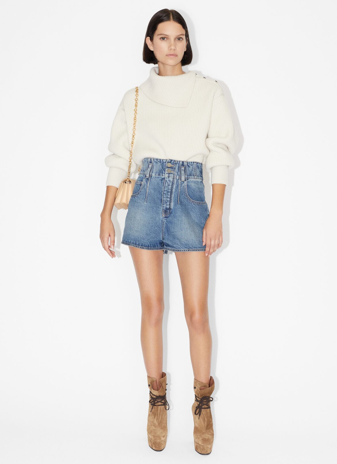 English rib jumper ALAÏA BEIGE ENGLISH RIB JUMPER
